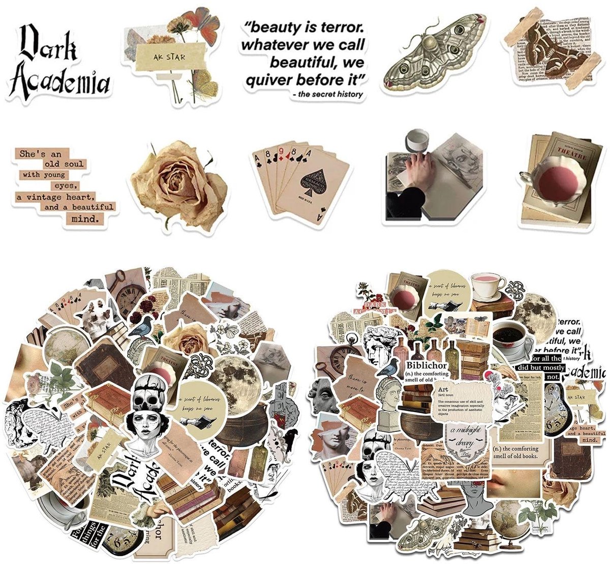 Dailygoods- Stickers 100 stuks - Vintage stickers - Waterdichte stickers - Aesthetic stickers - Graffiti stickers - Zelfklevend materiaal - Decoratiestickers