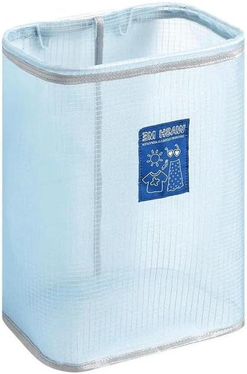 Wasmand Opbergmand - Vuile Kleren Bak - Huishoudelijk Opbergen - Opvouwbaar Wandmontage - Grote Capaciteit - Blauw