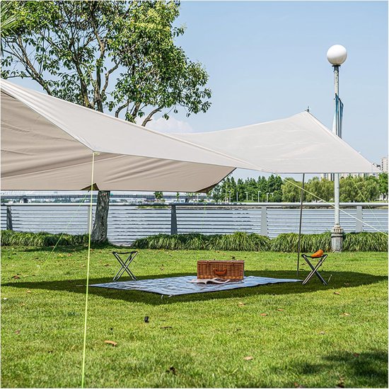 Vochtwerende Mat - Kampeeronderlegger - Outdoor Activiteiten - PE Aluminiumfolie - 200 x 200 cm - Zilver — afbeelding 4