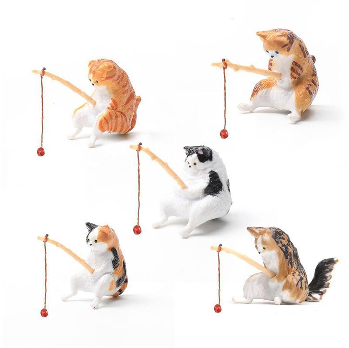 Dailygoods- Kat Aquarium Decoratie Levensecht - PVC-Materiaal - Duurzaam - Creatief Landschapsornament - Lichtbestendig - Geschikt voor Kleine/Grote Aquariums - Aquariumdecoratie