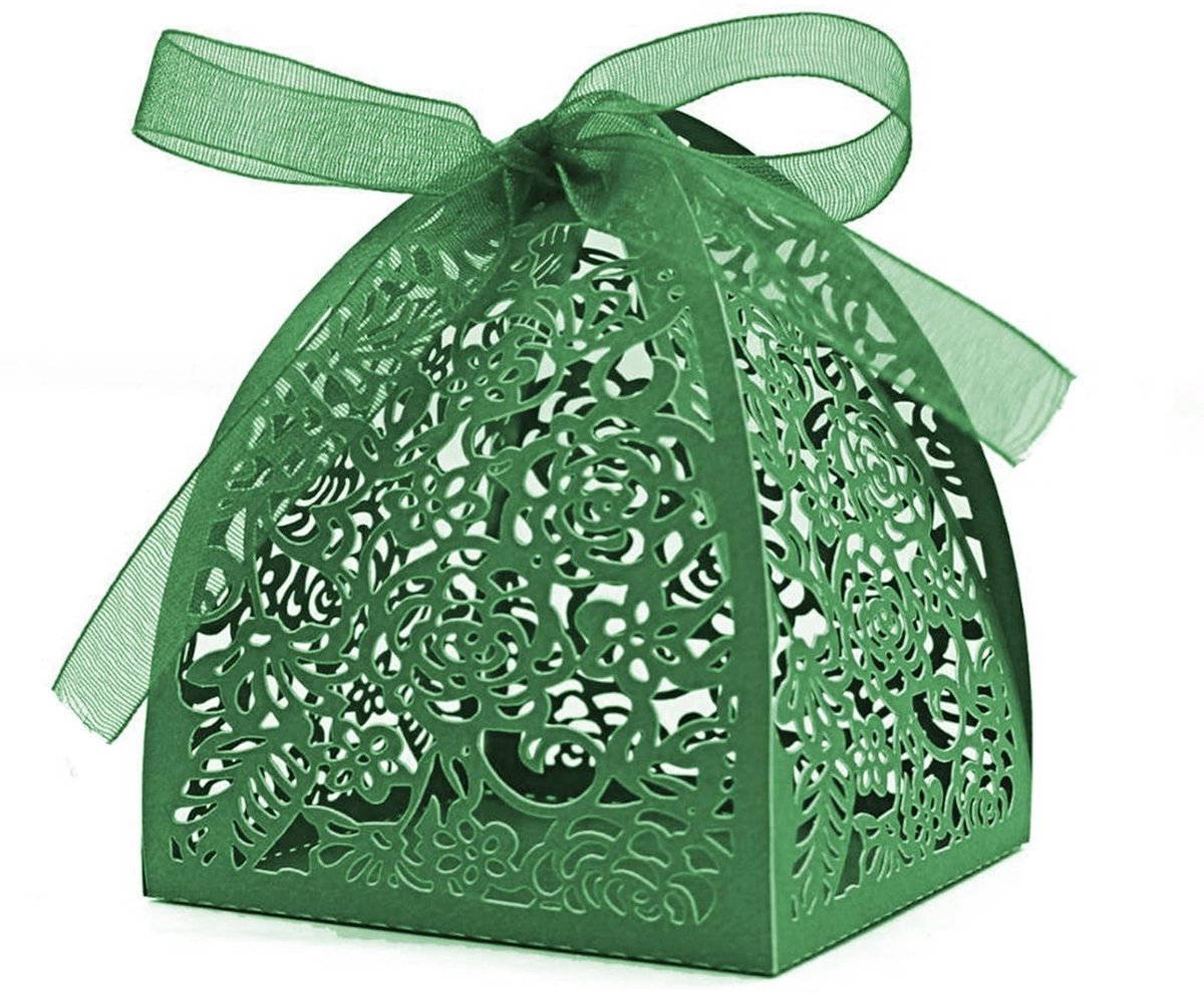 Dailygoods- Favor Boxen 50 Stuks - Bruiloft/Verjaardag - Snoepdozen - DIY - Linten - Hoogwaardige Kwaliteit