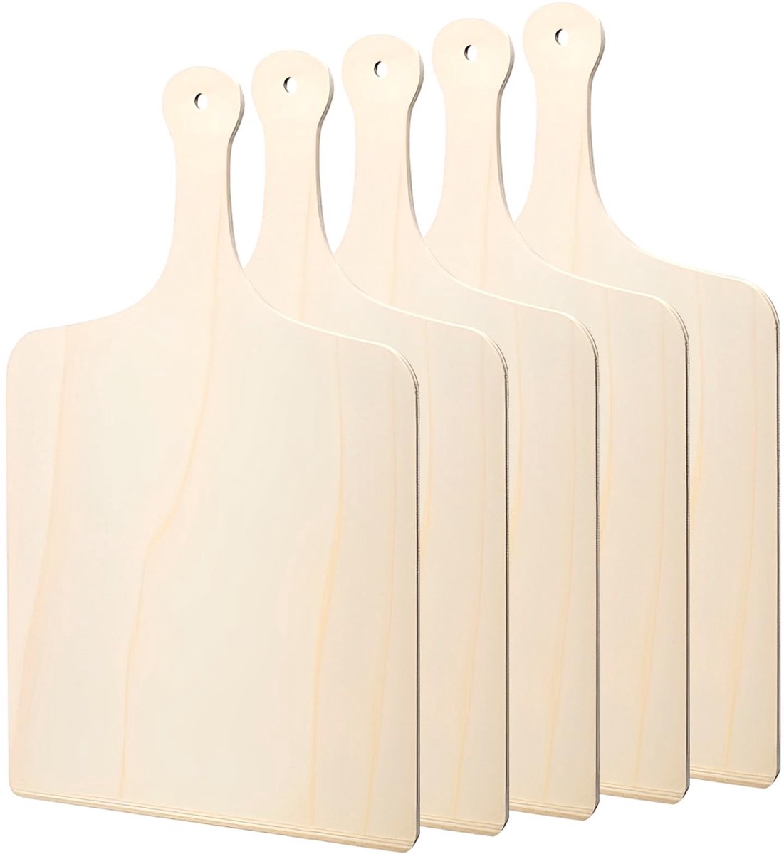 Dailygoods- Pizzaschep Houten - 42 x 30 cm - Pizzaplank - Snijplank - Dienblad - Robuust en Duurzaam - Pizzaplaat