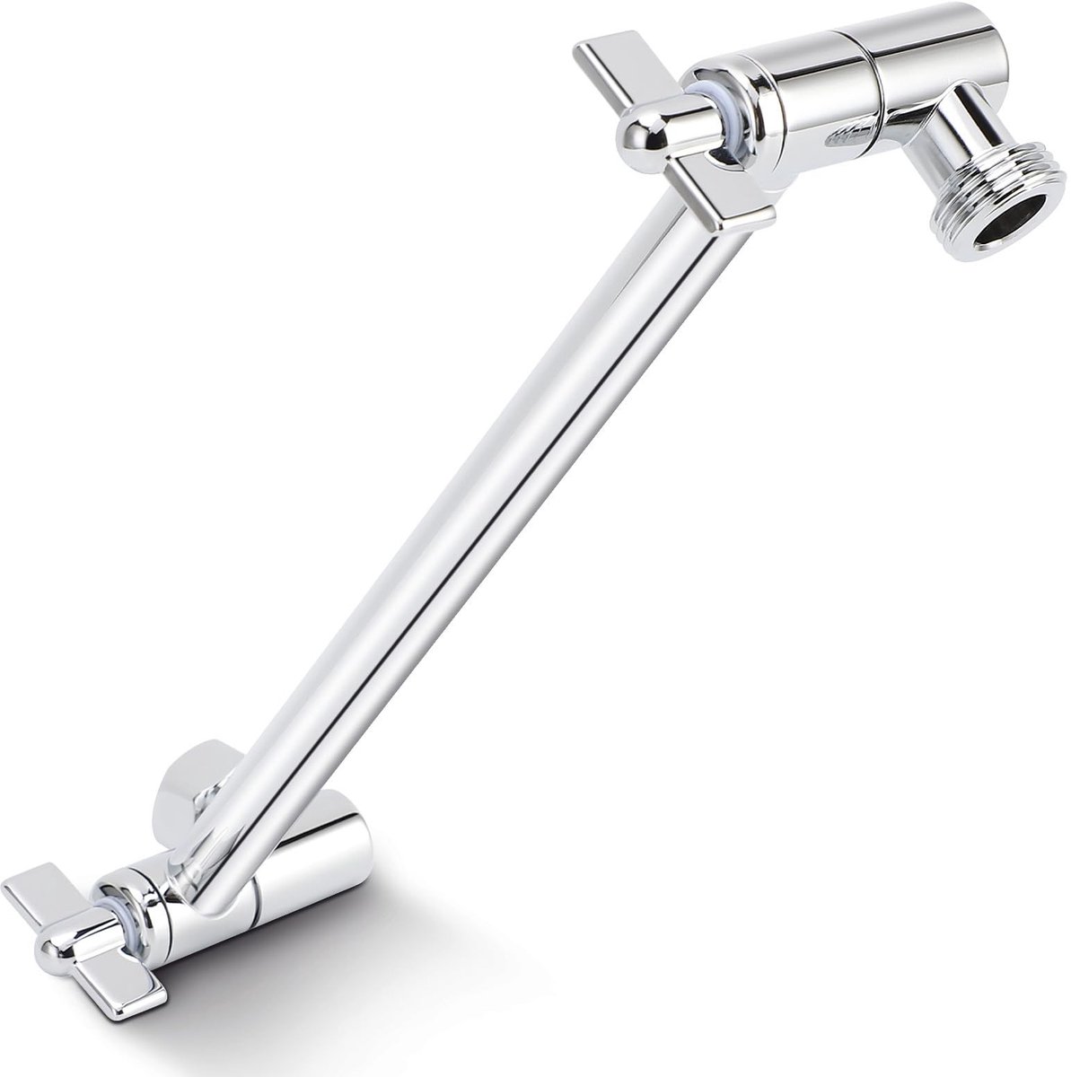 Dailygoods- Uitbreidingsarm 25,4 cm Verstelbaar - Douchekop Verlengarm - Roestvrij Staal - Gereedschapsvrije Installatie - Chroom Afwerking - 360° Verstelbaar - Douchearm
