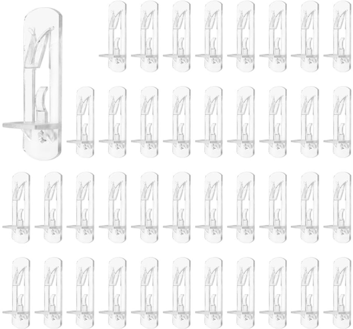 Dailygoods- Plankklemmen 40 Stuks - Kunststof - Vergrendelingsplankpennen - Ondersteuningspennen - Eenvoudig te installeren - Voor gaten 5 mm - Plankclips