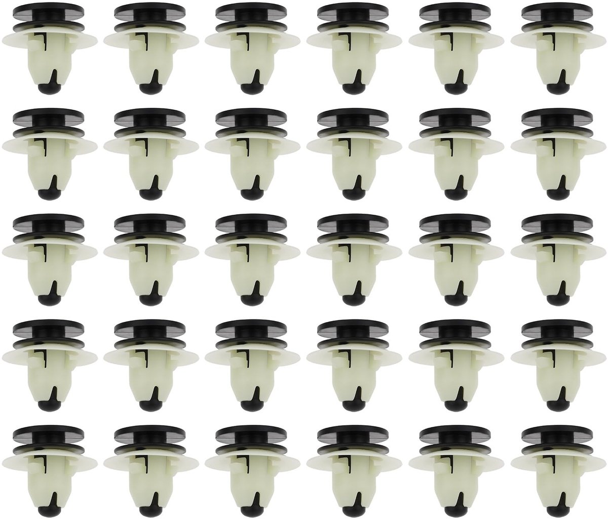 Dailygoods- Trim Clips 30 Stuks - Bevestigingsclips Auto - Vervanging 30624192 - Zwart Kunststof - Afmetingen 17,3 x 15 mm - Compatibel met Volvo S60/V60