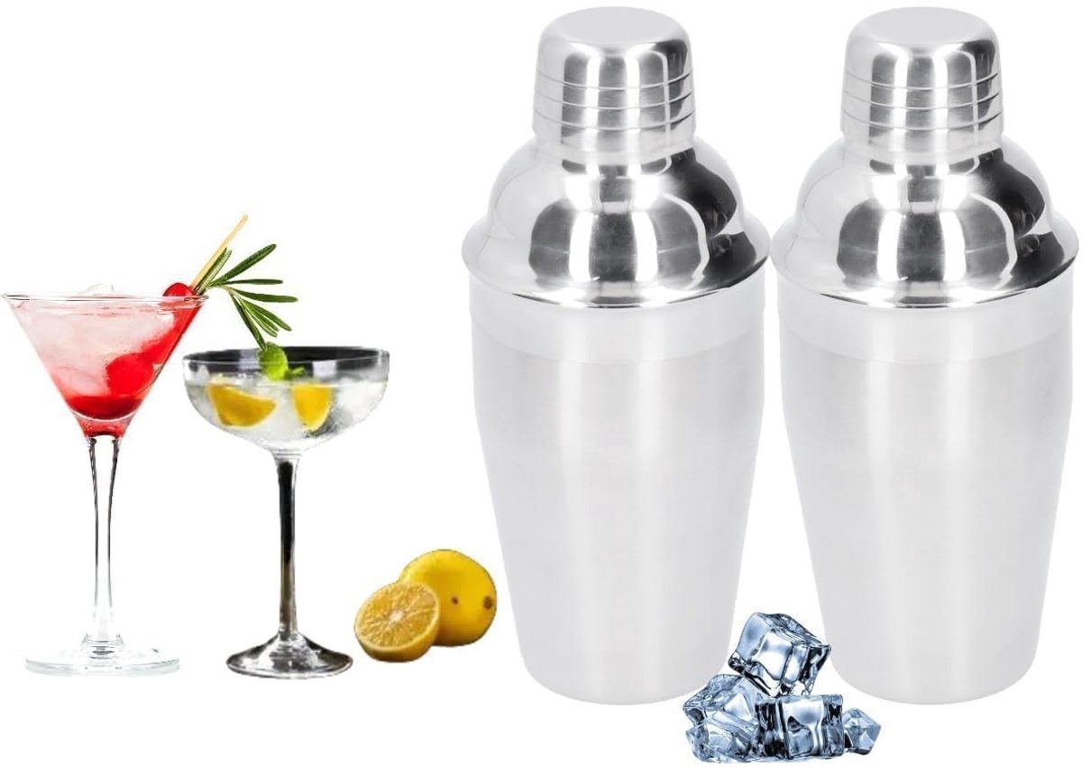 Dailygoods- Cocktailshaker RVS 350 ml - Cocktailshaker Set - Mini Drink Mixer - Bar Shaker - Gemengde Dranken - Lichtgewicht - Drinkschaal