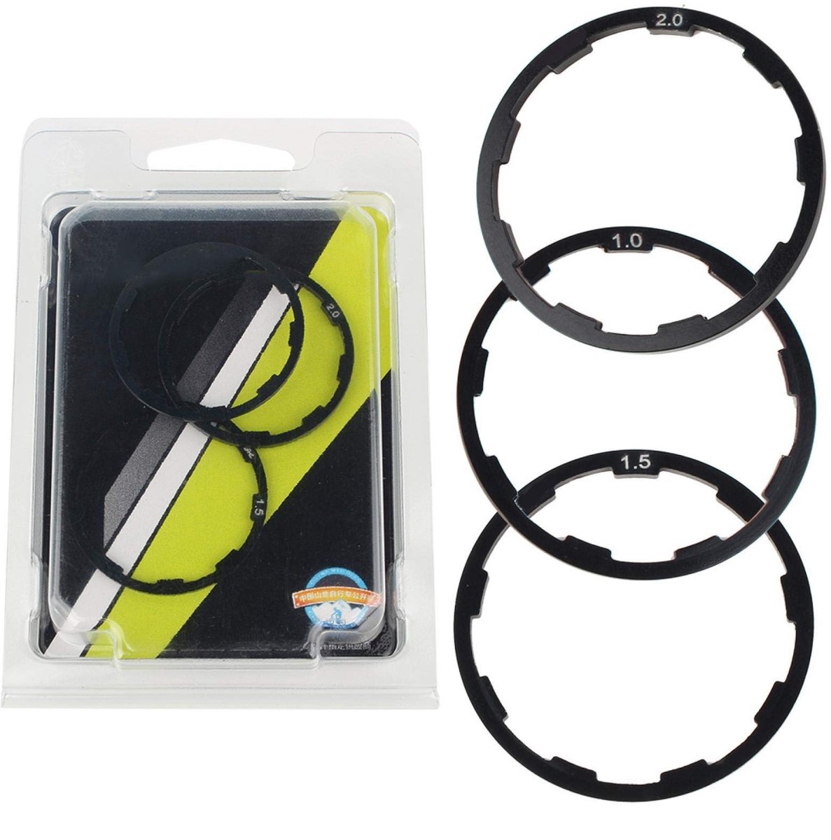 Dailygoods- Spacer Aluminium Legering - 3 Stuks 1mm/1.5mm/2mm - Fiets Spacer - Ondersteuning Bottom Bracket - Lichtgewicht - Duurzaam - Fietsgasket