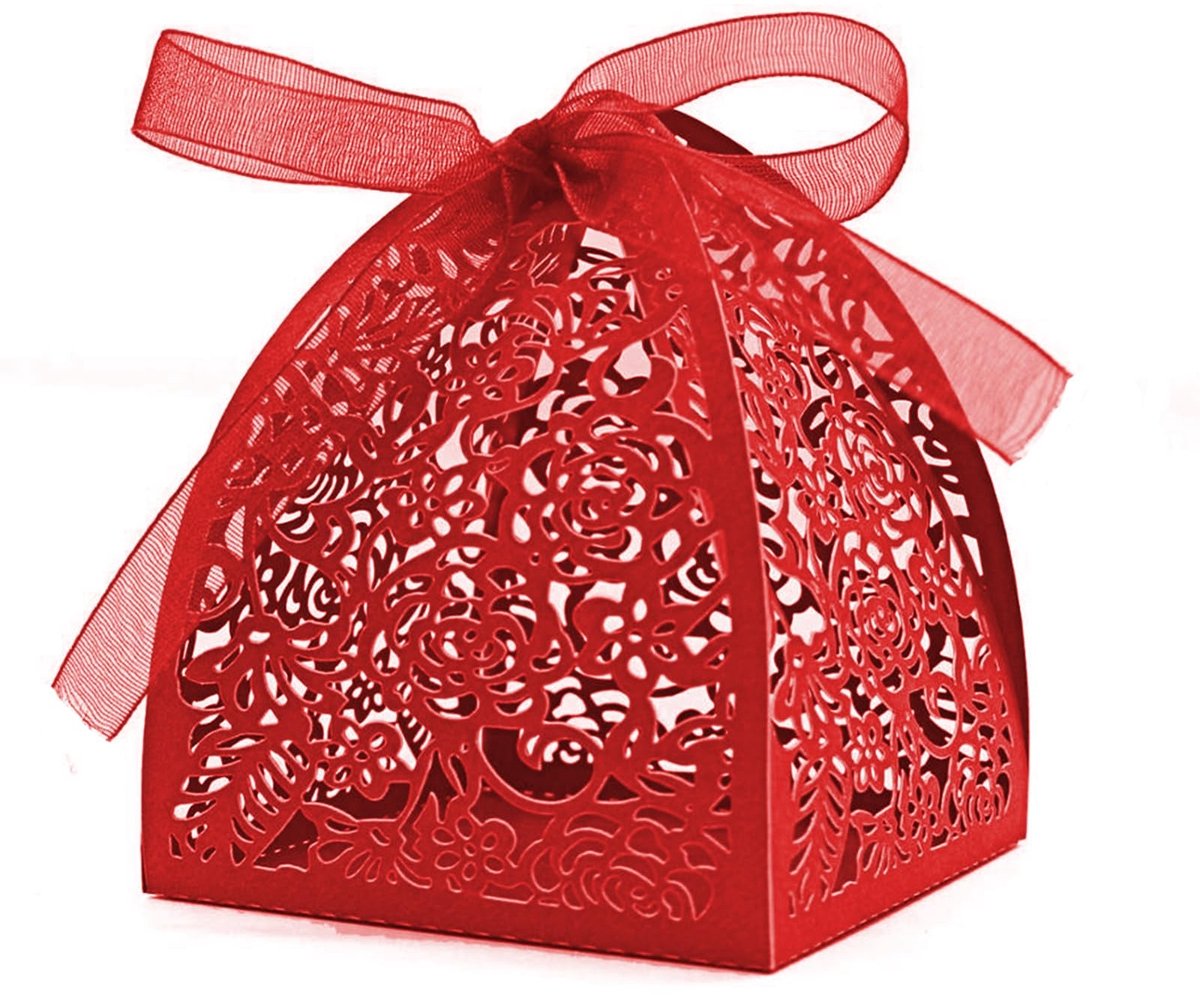 Dailygoods- Favor Boxen 50 Stuks - Bruiloft/Geschenken - Snoepdozen - DIY - Linten - Hoogwaardige Kwaliteit