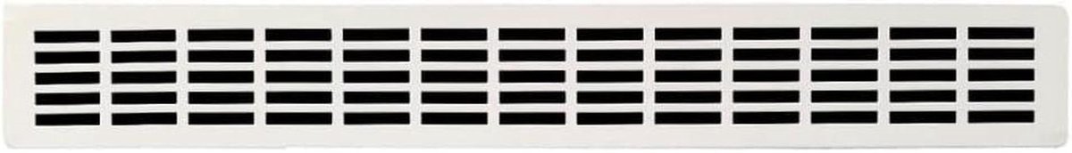 Ventilatie Grille - Lucht Rooster - Ruimte Ventileren - Roestvrij Aluminium - 51.5 x 7 cm - Wit