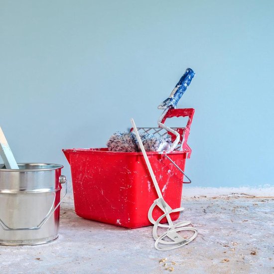 Mengstaaf Mixer Boor - Beton Roerder - Materialen Mengen - Uniforme Mengresultaten - 49.5 cm Lengte - Zilver — afbeelding 2