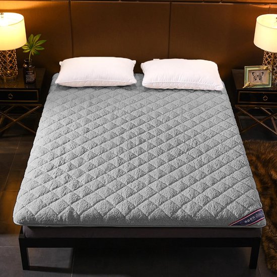Japanse slaapfuton,dikker Japanse Futon Matras voor kinderen,Opvouwbare vloerbank Tatami-mat voor volwassenen,oprollen gastenslaapmatje,Draagbaar kampeerbed,blijf warm,Grijs,100x200cm(39x79in) — afbeelding 2