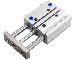 Geleidingscilinder - Pneumatische cilinder - Industriële automatisering - Drie assen ontwerp - 100 mm slag - Metaal