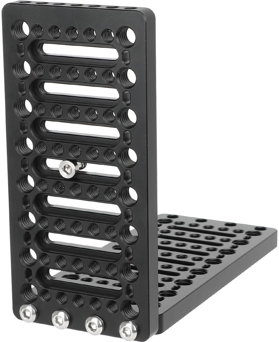 Dailygoods- Kaasplank L-vormig - Montageplatform - Bevestigingsbeugel - 1/4"-20 en 3/8"-16 schroeven - Antislip - Geschikt voor accessoires