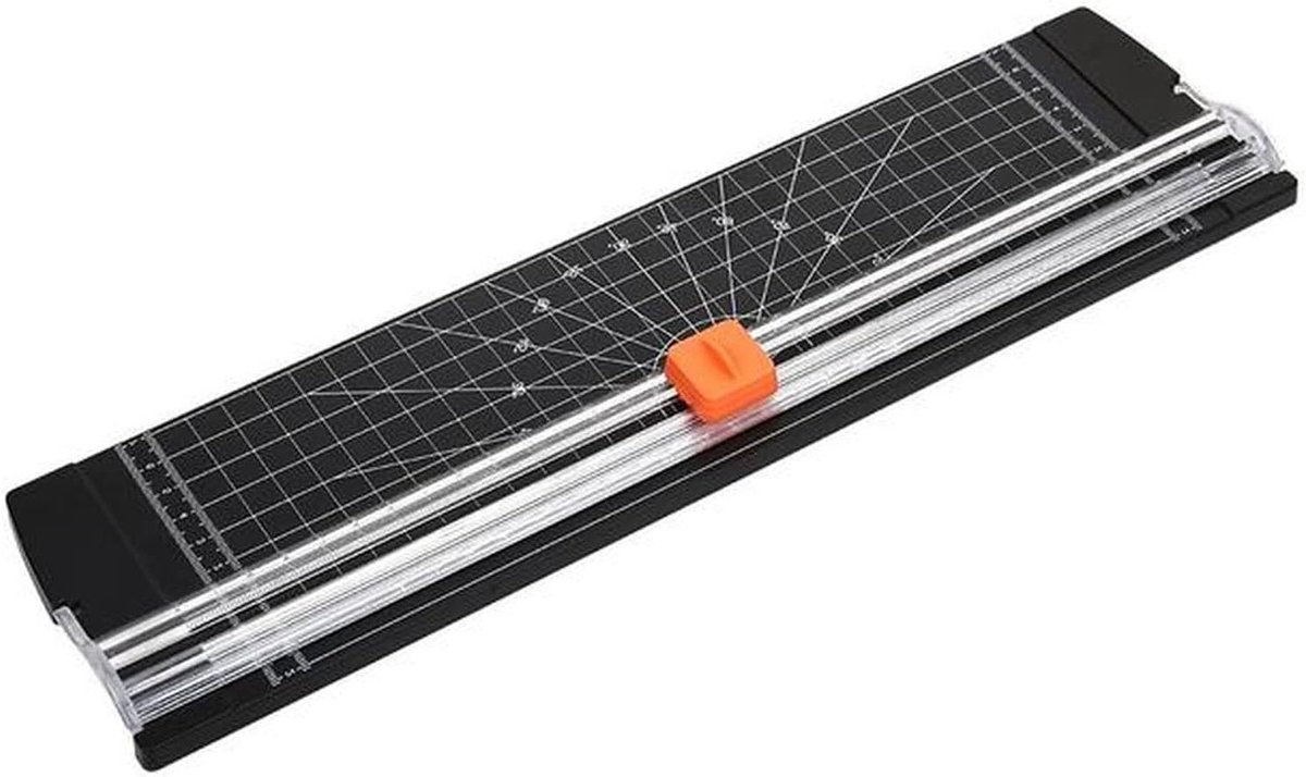Papier Snijder - Papier Trimmer - Precisie Snijden - Veilige Snijrail - A4 Formaat - Zwart