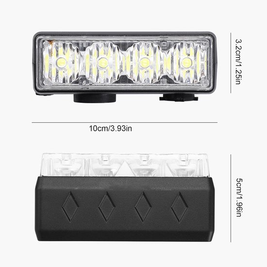Fietslamp met Bel - Fietsverlichting Scooter - Veilig Fietsen - 120 dB Alarm 4 Tonen - 200 Lumen - Zwart — afbeelding 3