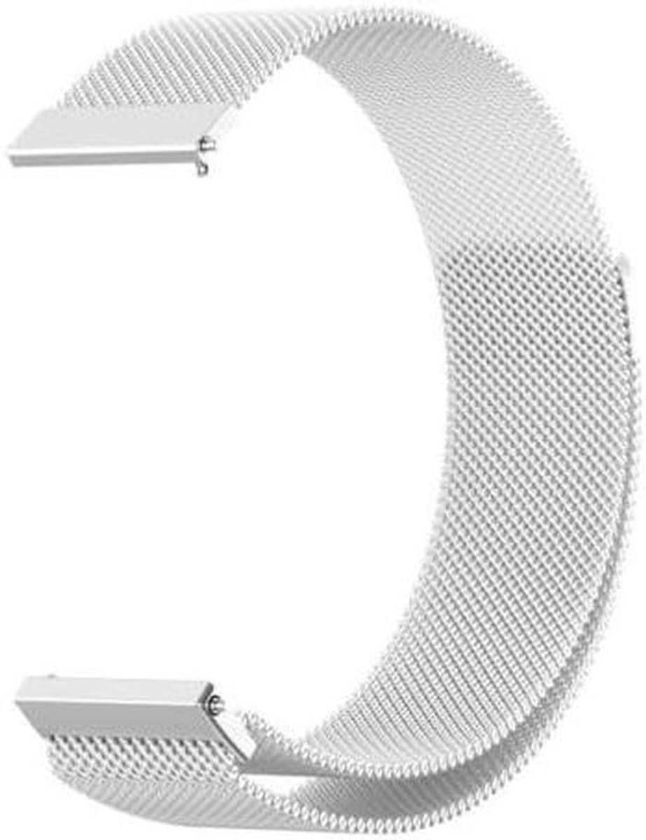 Milanese Band - Smartwatch Band - Dagelijks Gebruik - Magnetische Sluiting - 20mm - Zilver