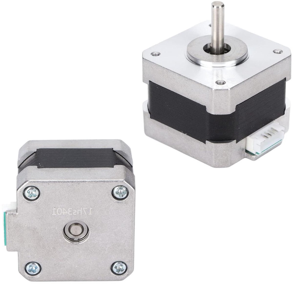 Stappenmotor - 42-34 motor - 3D-printer onderdelen - Geluidsarme werking - 0.4 NM - Zilver