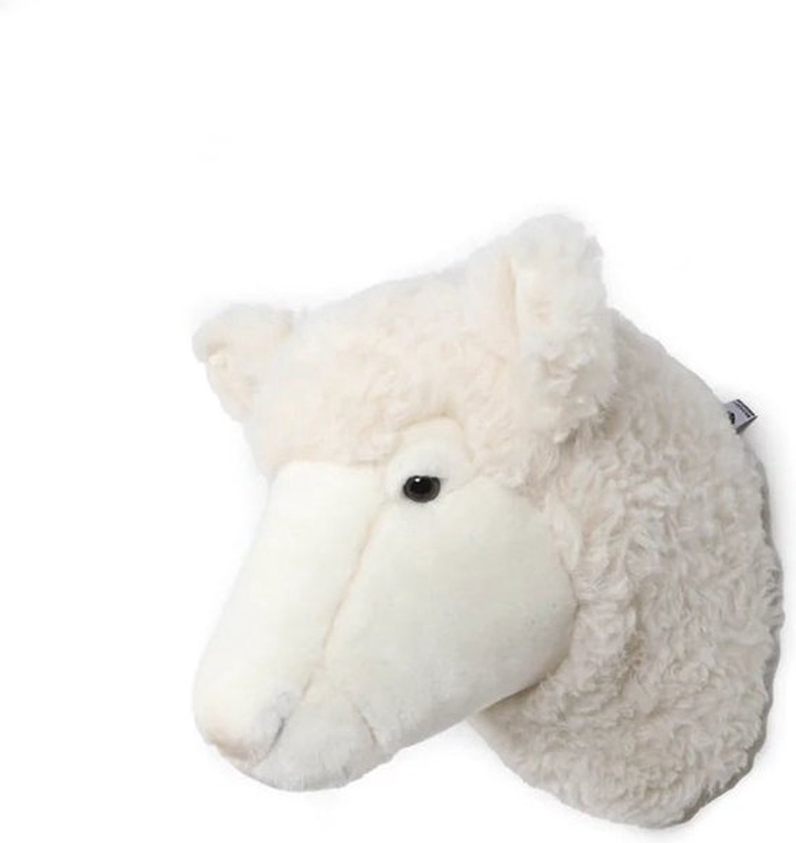 Pluche schaap dierenhoofd knuffel 30 cm - Schapenkop - Kinderkamer muurdecoratie