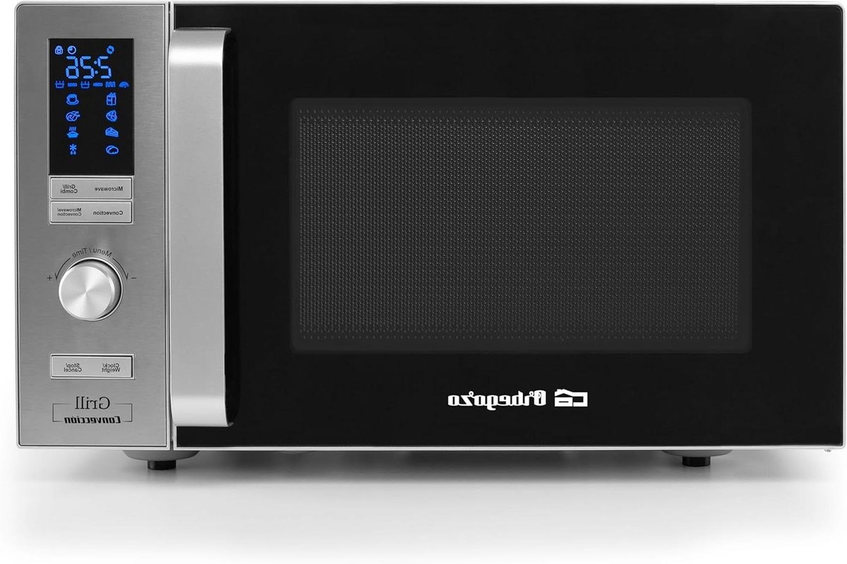 Magnetron Grill Convectie - Multifunctionele Oven - Snel Maaltijden Bereiden - 7 Voorgeprogrammeerde Menu's - 25 Liter Capaciteit - Zilverkleurig