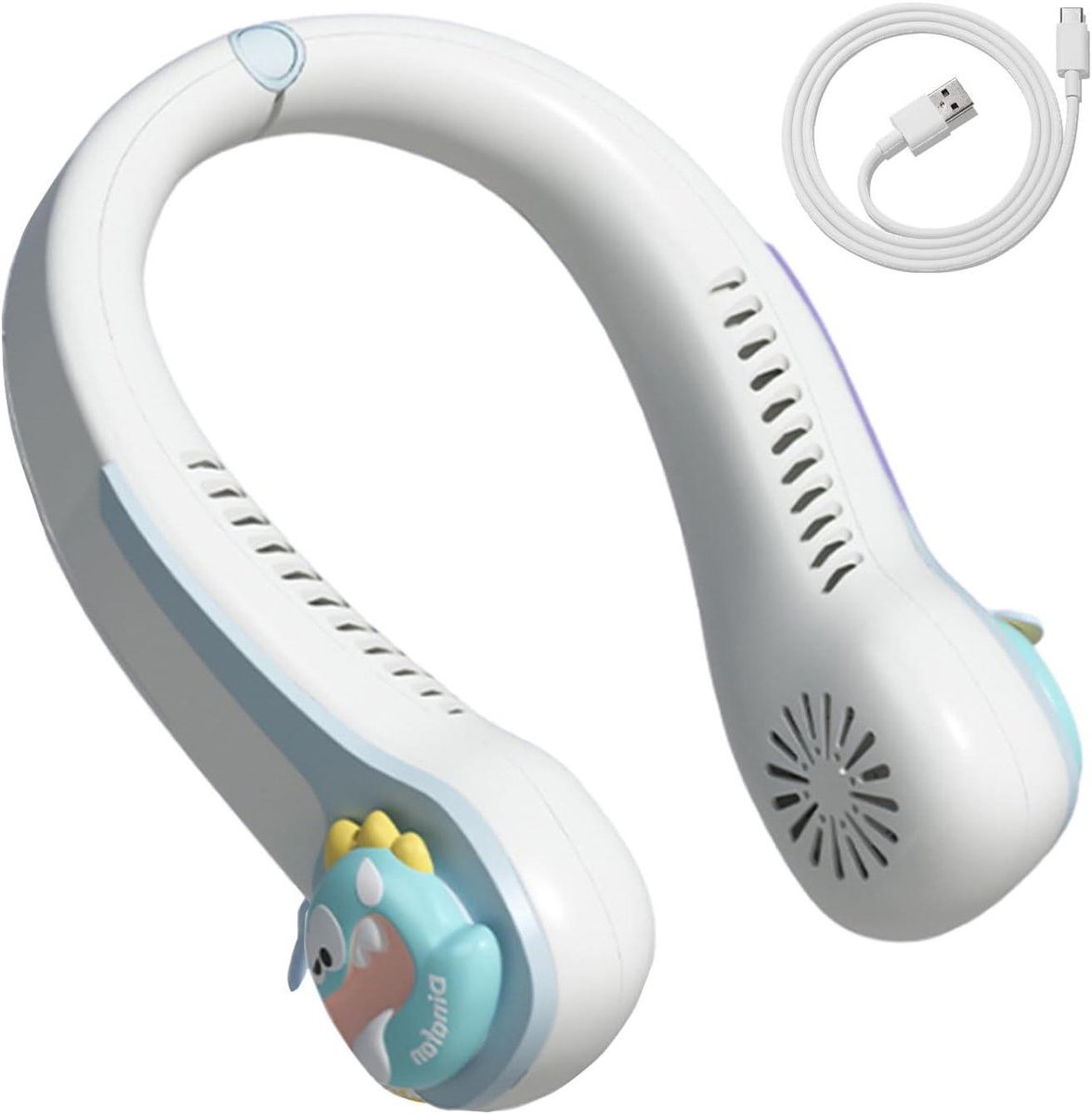 Draagbare Nekventilator - Persoonlijke Koeler - Warm Weer Koeling - Bladloos Ontwerp - 14.4 x 22.8 x 14.4 cm