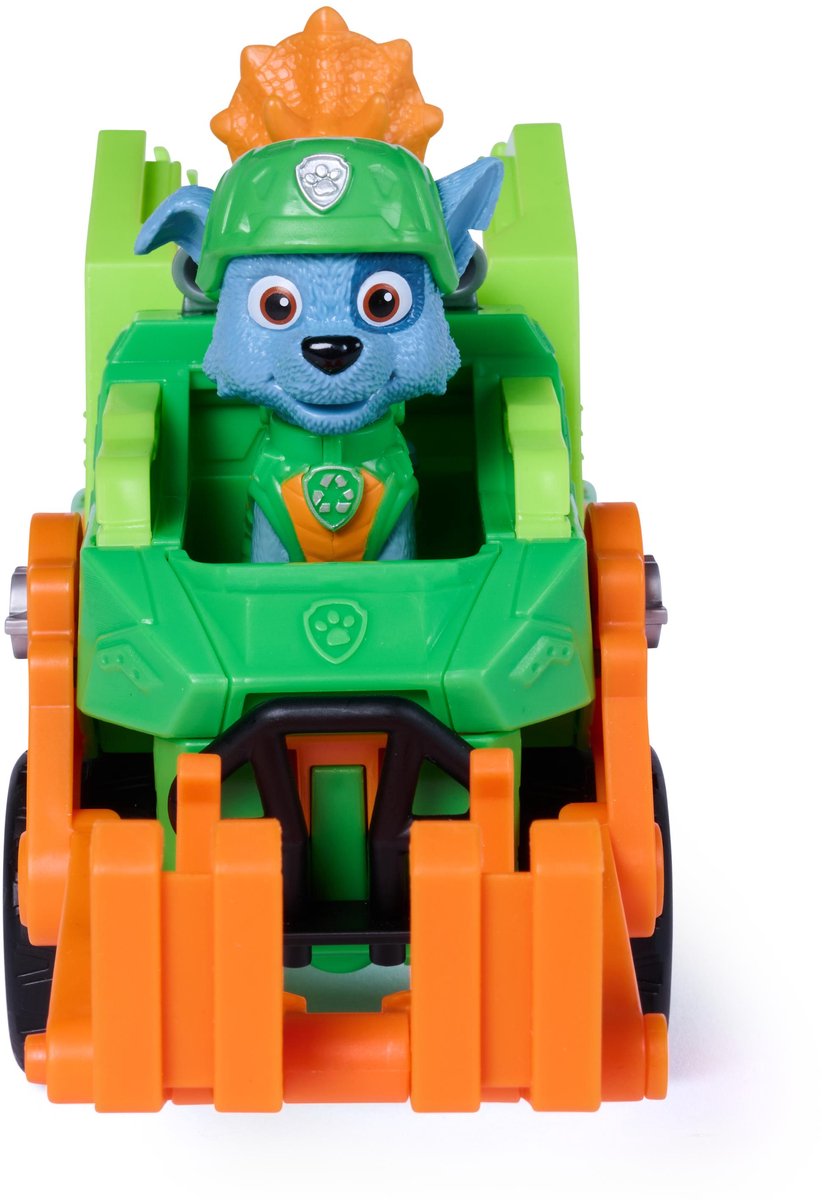 PAW Patrol - De Dino Film - Rocky's Dino Rescue Recycler Voertuig - Met geheim vak en werkende klauw, 2 actiefiguren — cadeau in Spellen & Speelgoed - foto 6