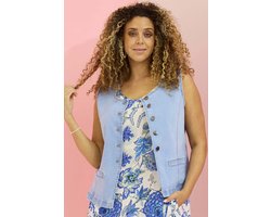 Zhenzi -Joana 1396-Waistcoat Angelite denim M46/48