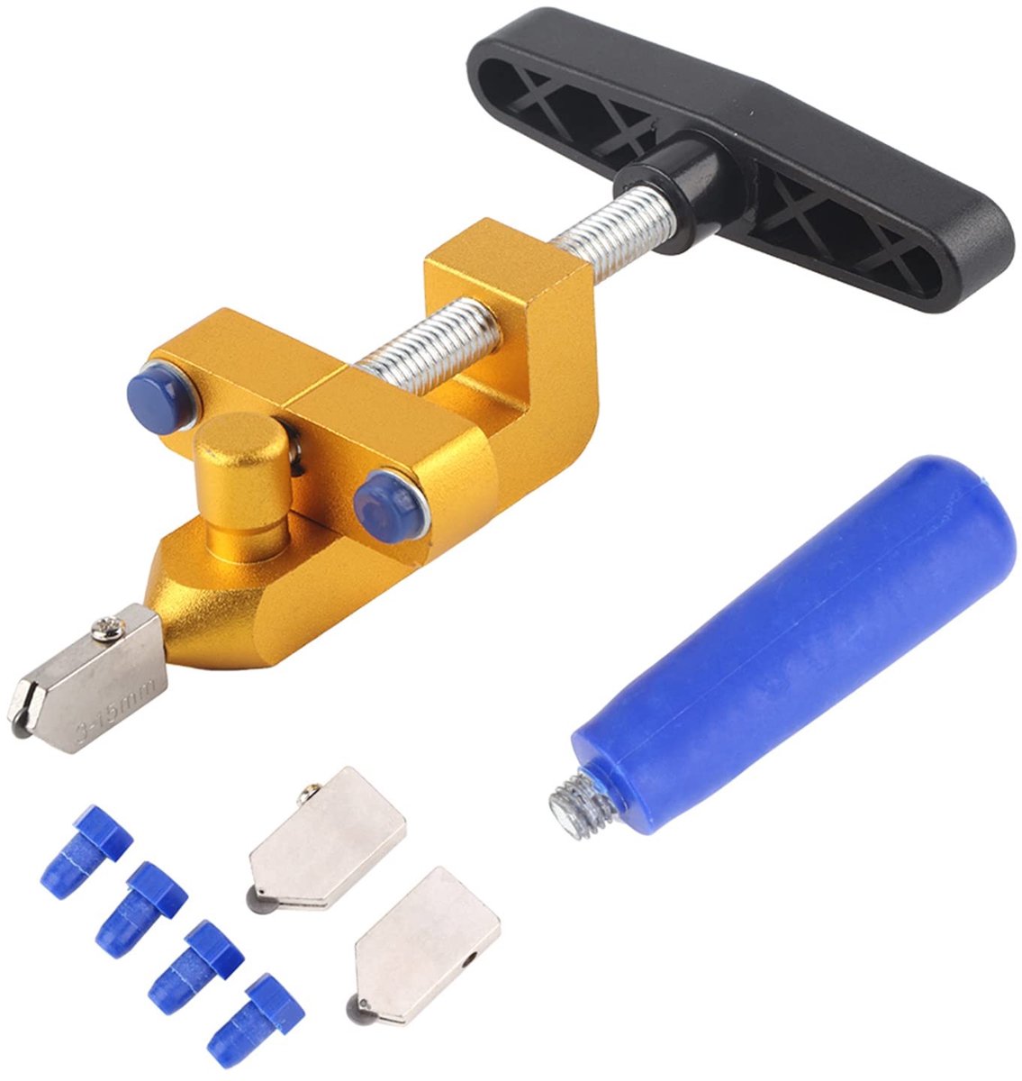 Dailygoods- Glassnijder Professioneel - Draagbare Tegelopener - Multifunctioneel Snijgereedschap - Geschikt voor Glas/Tegels - Snijden in 45 Graden - 3mm-15mm Snijdiepte