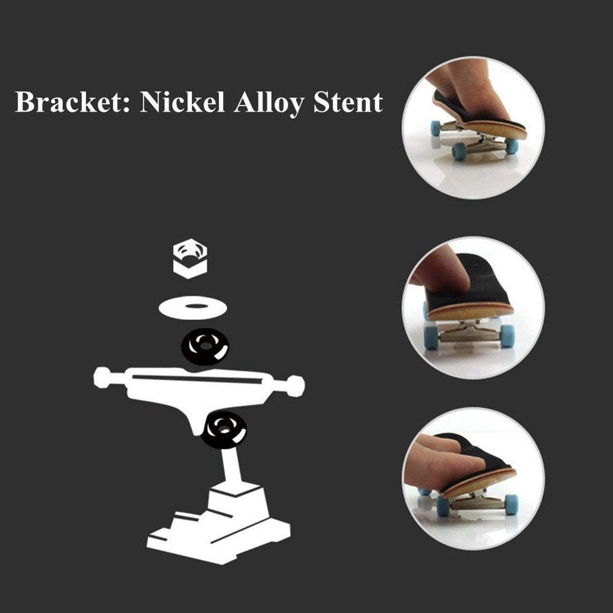 Dailygoods- Vingertoetsenbord DIY Set - Professionele Vingerskateboard - Esdoornhout - Antislipmat - Inclusief Opbergdoos - Ideaal Speelgoed voor Kinderen