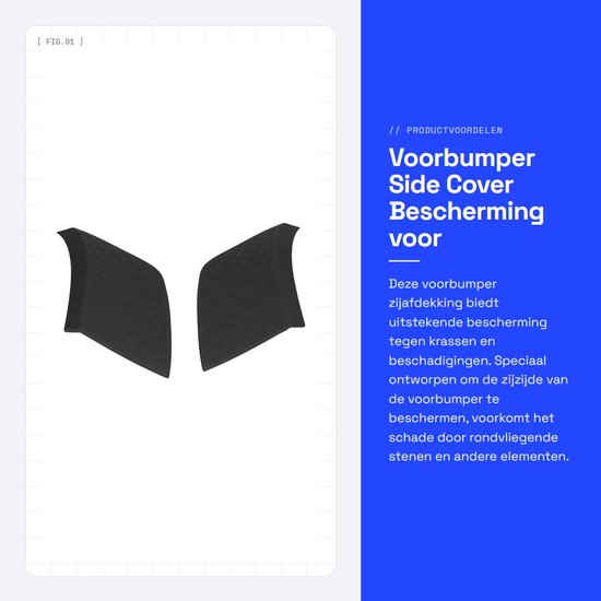 Dailygoods- Voorbumper Bumperbescherming - Anti-kras - Zijklep