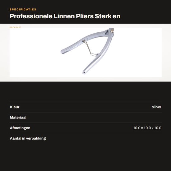 Professionele Linnen Pliers - Sterk en Duurzaam Zinklegering voor het Spannen van Canvas van Merkloos — afbeelding 3
