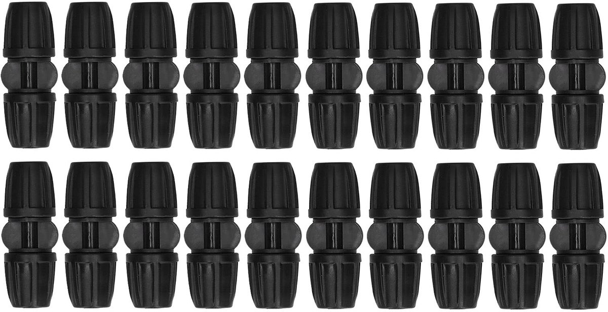 Dailygoods- Slangaansluiting 8/11 met slot - Slangconnector - Irrigatiefittingen - 20 stuks - ABS materiaal - Geschikt voor stadsvergroening