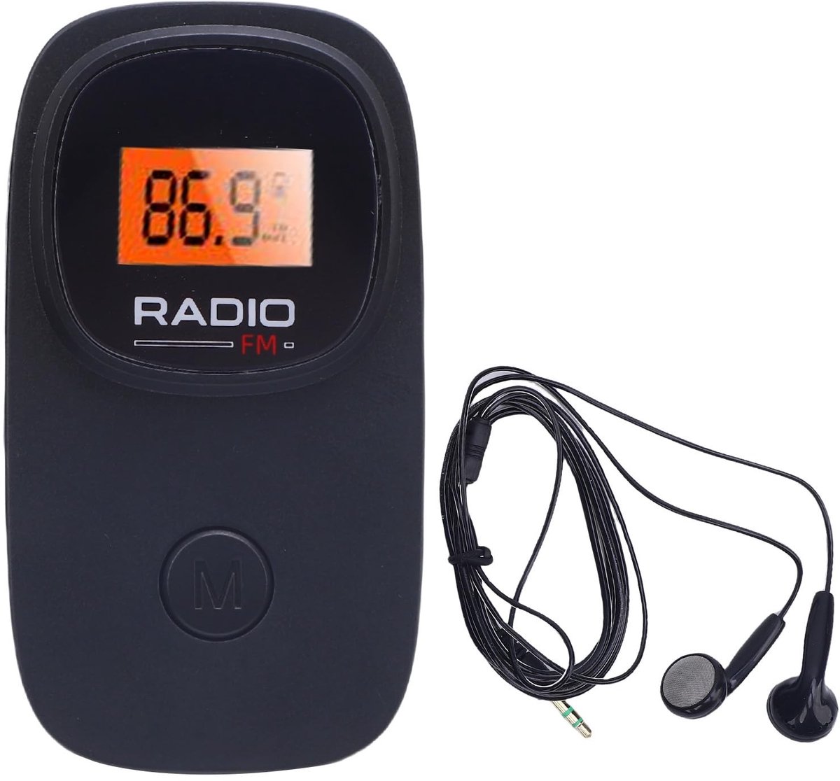 Dailygoods- FM-radio Draagbaar - Mini Radio - Zakradio op Batterijen - Digitaal Display - Achtergrondverlichting - Voor Thuis/Buiten/Reizen