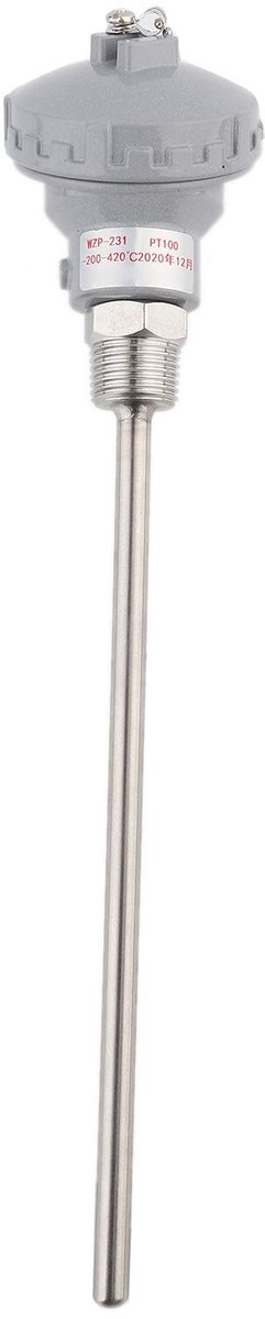 Dailygoods- Temperatuursensor waterdicht - 1/2'' Schroefdraad - Roestvrij Staal - Temperatuurbereik -200 tot 420 graden - Eenvoudige installatie - Hoogwaardige kwaliteit - Temperatuursonde