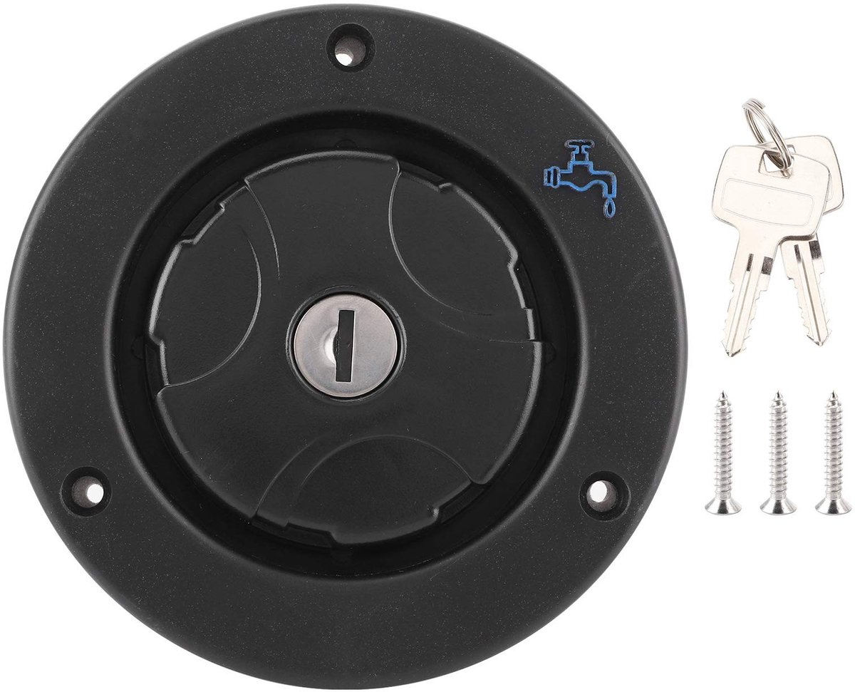 Dailygoods- Watervuldop Afsluitbaar - Lekvrij - Eenvoudig te Installeren - Inclusief 2 Sleutels - Lichtgewicht - Voor RV Caravan Camper - Waterdop