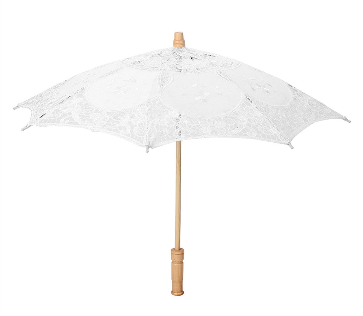 Dailygoods- Paraplu Elegant Ontwerp - Zijden Doekmateriaal - Handgemaakt - Houten Handvat - Bruiloft Decoratie - Fotorekwisieten - Parasol
