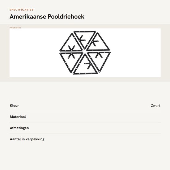 Dailygoody - Amerikaanse Pooldriehoek - Biljartkeu-accessoire - Zwart - 6-delige Set - Positionering Balhouder - Geschikt voor Kleine Biljarttafel van Merkloos — afbeelding 2