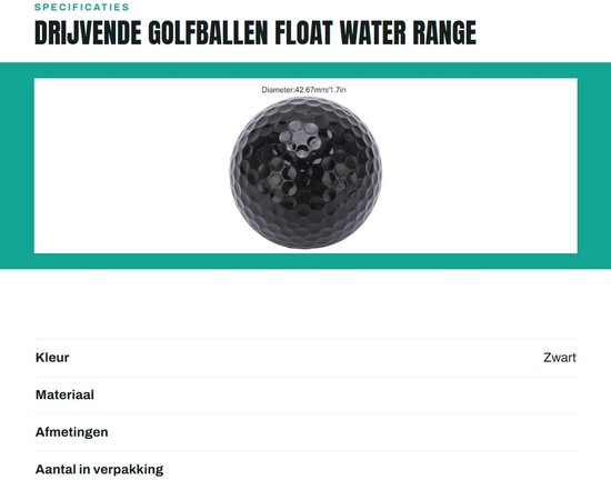 Golfballen Drijvend - 2 Lagen - Golf Training Ballen - Waterdicht - Model 332 - Lichtgewicht - Gemakkelijk te redden - Oefengolfballen — afbeelding 3