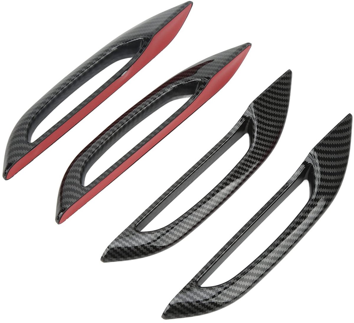 Dailygoods- Deurklink Beschermkap 4 Stuks - Duurzaam ABS - Waterdicht - Krasbestendig - Carbon Fiber Style - Voor Tesla Model Y/3 - Deurgreep