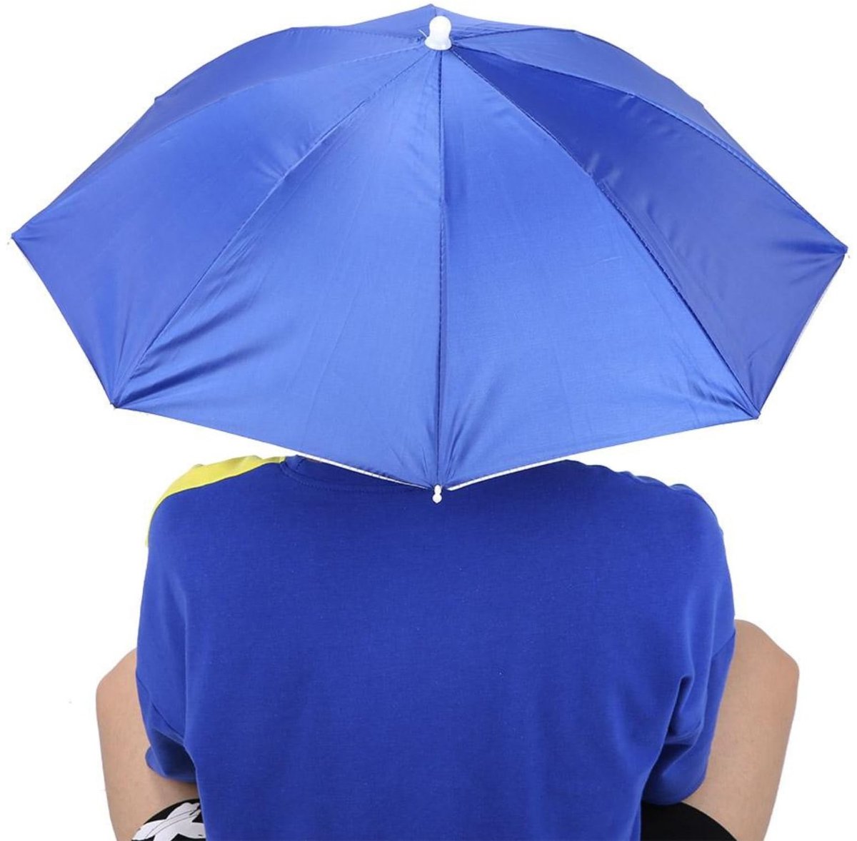 Dailygoods- Paraplu Hoed 65 cm - Opvouwbare Parasol Hoed - Zonbescherming - Vissen/Golf/Tuinieren - Lichtgewicht/Draagbaar - Hoogwaardig Materiaal - Zonnehoed