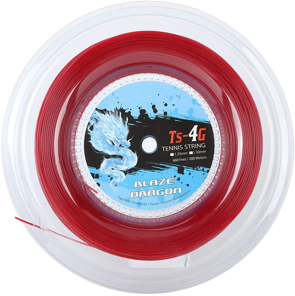 Dailygoods- Tennisstring 200m Reel - Polyester - Slijtvast - Hoge Elasticiteit - Krachtige Prestaties - Uitstekende Controle - Tennissnaar