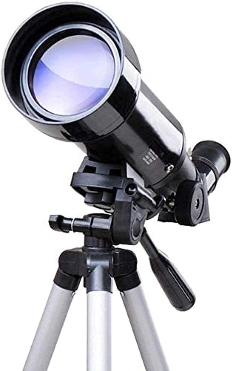 Astronomie Telescoop - Refractor Verrekijker - Sterren Kijken - 70mm Grote Lens - Draagbare Reisversie - Zwart