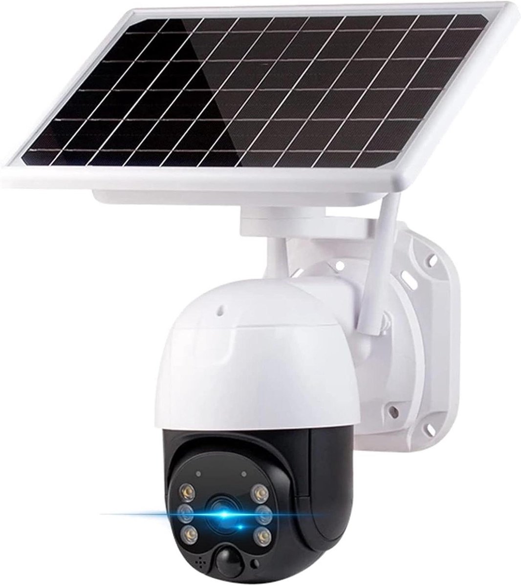 Beveiligingscamera Buiten - IP Camera Wifi - Huisbewaking - Zonne-energie Aangedreven - 3MP Resolutie - Wit