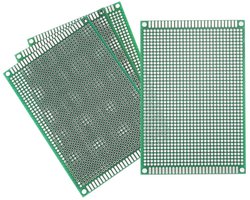 Soldeerbare Printplaten - Prototype Plaat - Elektronica Projecten - Dubbelzijdig Vertind - 120x80 mm - Groen