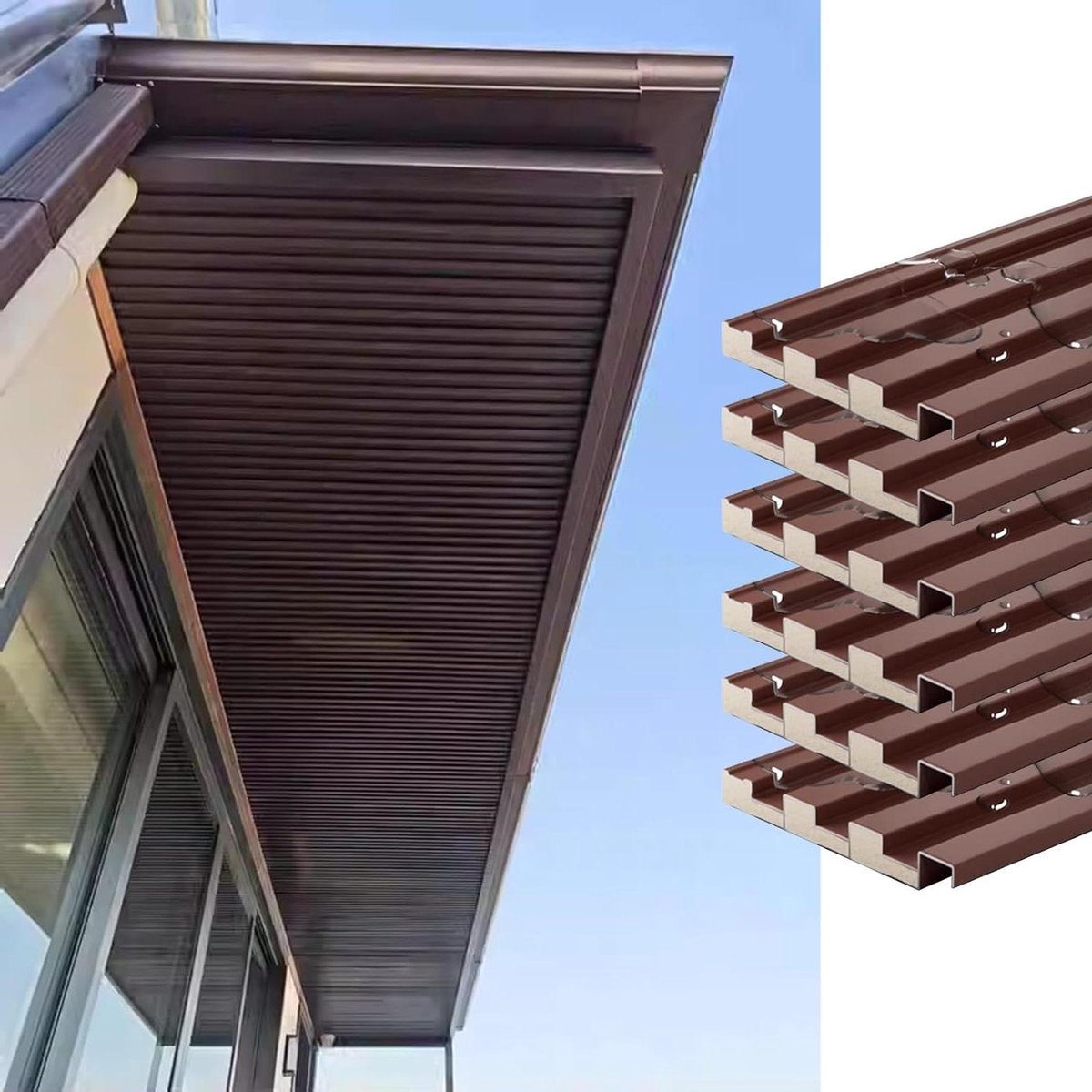 Dakpanelen Metaal - Dakbedekking Platen - Buitenruimte Afdekken - Efficiënt Drainage Syste