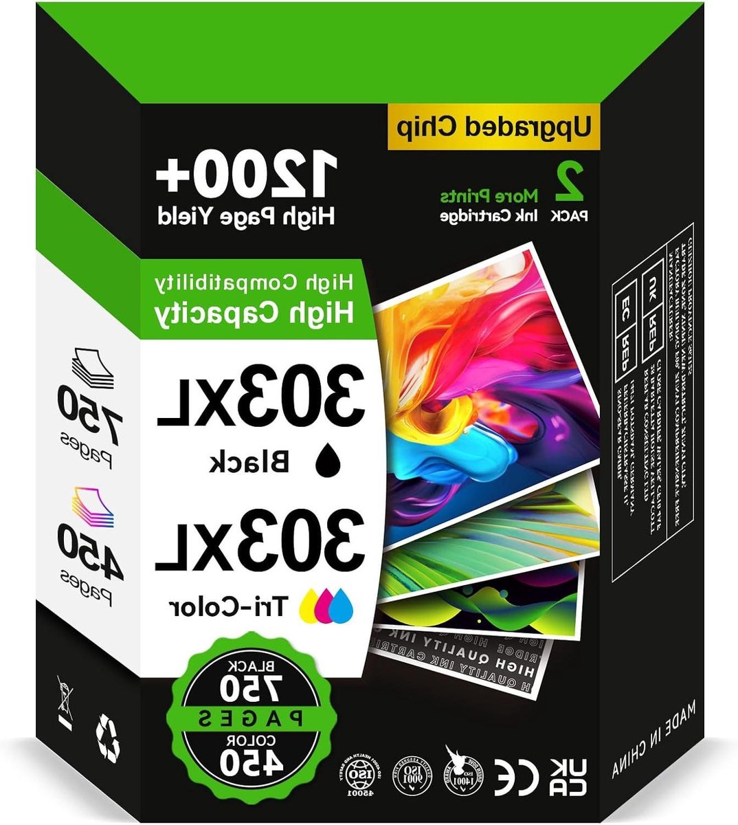 Inktcartridges Zwart Kleur - Printerinkt Set - Heldere Afdrukken - Hoge Paginaopbrengst - 2 Pack XL - Zwart Meerkleurig