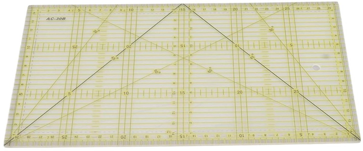 Quiltliniaal Acryl - Meetinstrument Naaien - Patchwork Maken - Nauwkeurige Schaal - Outdoor Stijl - Transparant