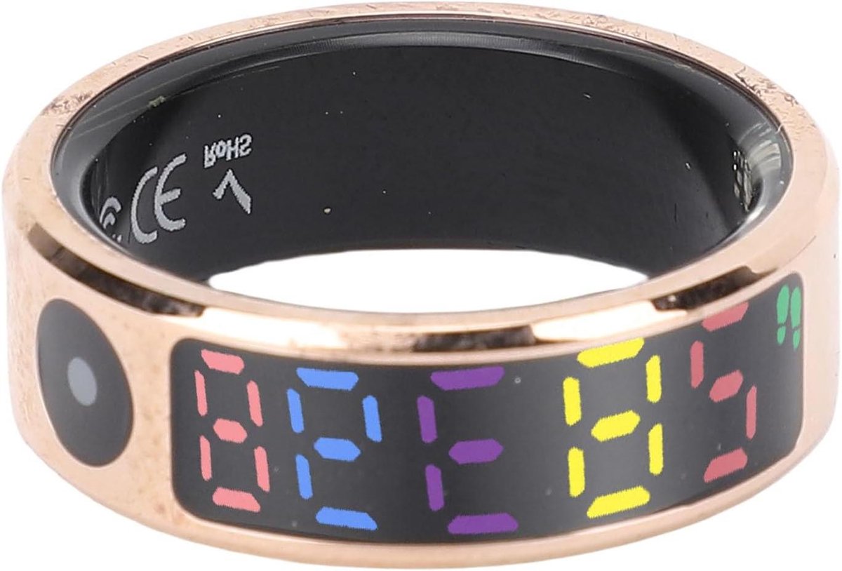 Slimme Gezondheidsring - Fitness Tracker Ring - Sporten en Gezondheid - 5ATM Waterdicht - Maat 11 (ID 20.6mm) - Goud