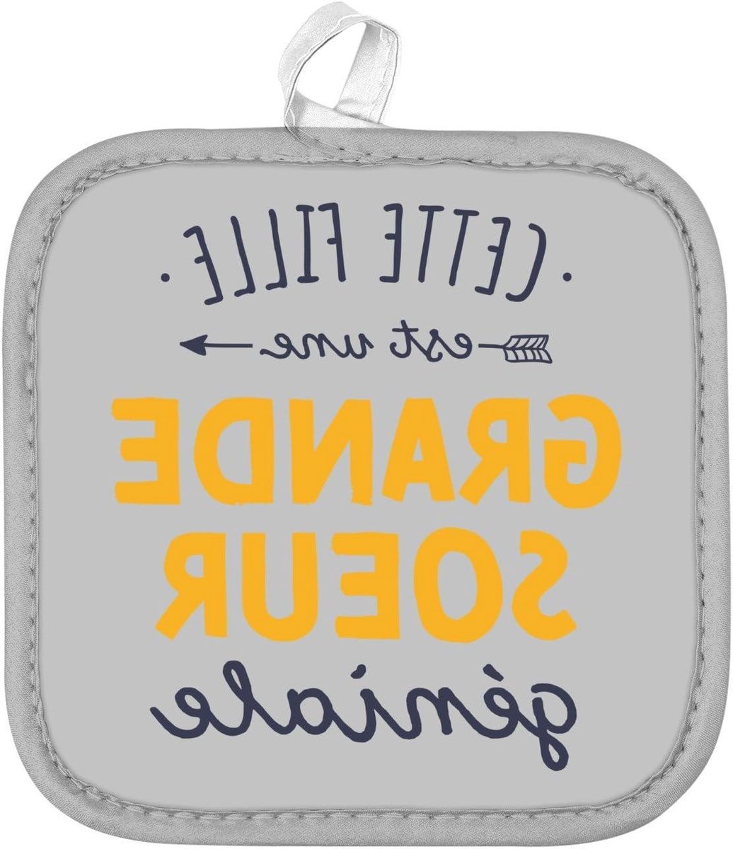 Pannenlap - Keukenhanddoek Oven - Warme Gerechten Hanteren - Lokaal Gedrukt - 17 x 17 cm - Grijs