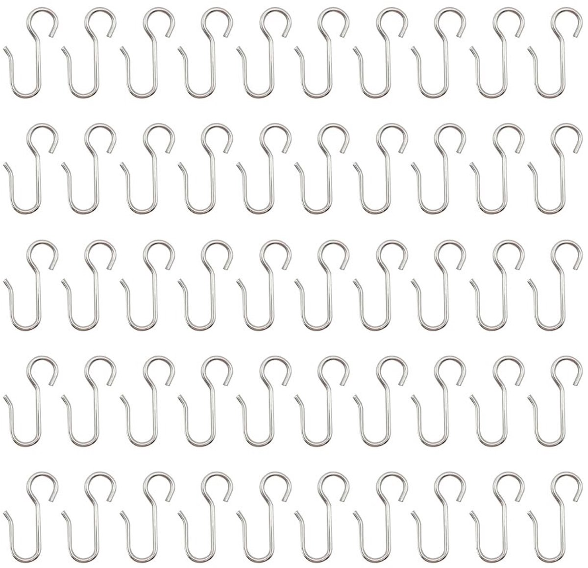 Dailygoods- Gordijnrailrol Stille Roller - Gordijnhaken - Gordijnhouder - Zwenkwiel - Roestvrij Staal - 50 Stuks 35 mm - Gordijnhaak
