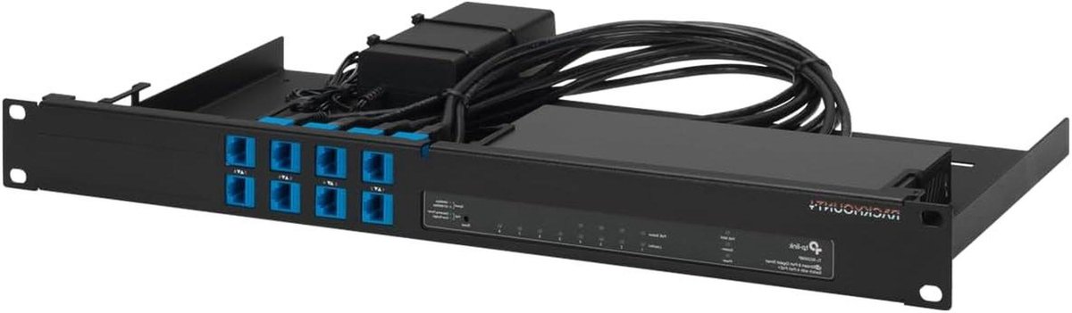 Rackmontage Kit - Serverkast Bevestiging - Netwerkapparatuur Installeren - Ruimtebesparend Ontwerp - 19-inch Standaard - Zwart